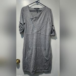 BCBG grey sweater dress Lg